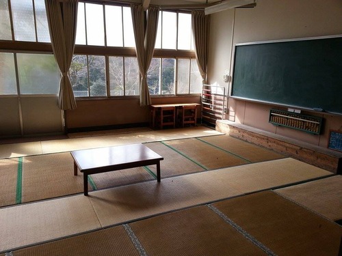 みどりの時計台 旧川口小学校 教室